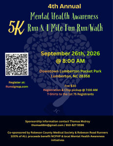 4th Annual Mental Health Awareness 5K Run/Walk home