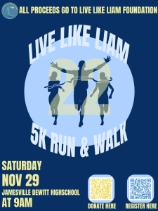 Live Like Liam 5K Run & Walk home