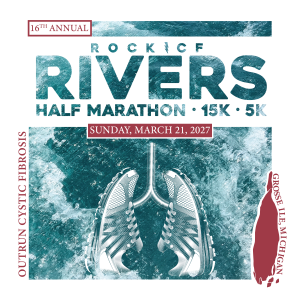 16th Annual Rock CF Rivers Half Marathon logo