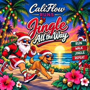 Jingle All the Way - Christmas Day 5K, 10K, Half Marathon, Kids Dash by Califlow Runs homepage