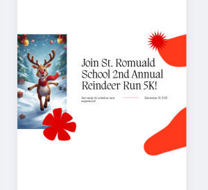 St. Romuald Reindeer Run logo