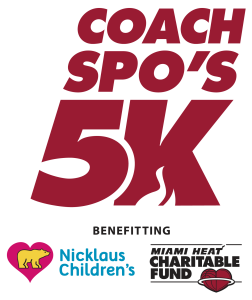 The Coach Spo's 5K, benefiting Nicklaus Children's and the Miami HEAT Charitable Fund logo
