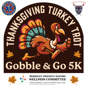 Berkeley Heights Gobble & Go 5K Turkey Trot Run or Walk home