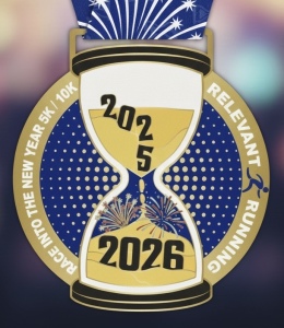 Race Into The New Year "Live Virtual" 5k/10k home