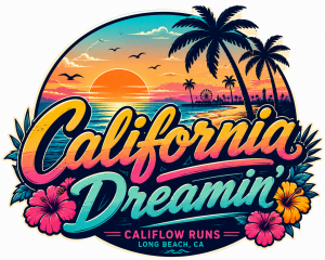 Californian Dreamin 5K, 10K, & Half Marathon by Califlow Runs logo