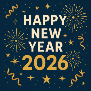 Happy New Year 2026 - 5K, 10K, and Half Marathon logo