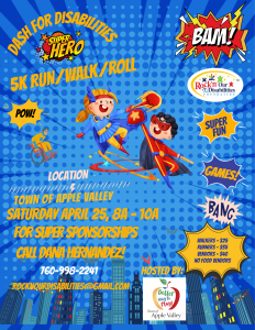 Dash for disABILITIES Superhero 5K, Walk & Roll home