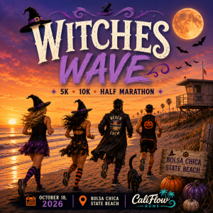 Witches Wave - Halloween Run 5K, 10K, and Half Marathon by Califlow Runs logo