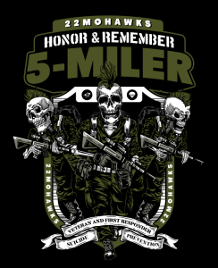 22Mohawks Honor & Remember 5 Miler Logo