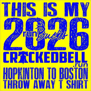 CrackedBell Hopktinton to Boston SUNDAY SHAKEOUT RUN logo