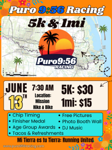 Puro 9:56 Racing 5k & 1mile Run/Walk homepage