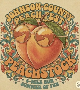 Johnson Co Peach Fest 4 miler logo