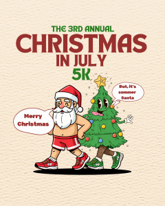 Christmas in July 5K Walk + Run logo
