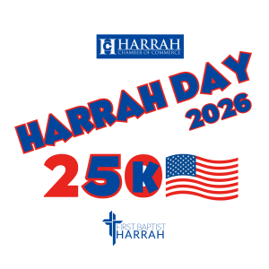 Harrah Day 5K First Baptist Church logo