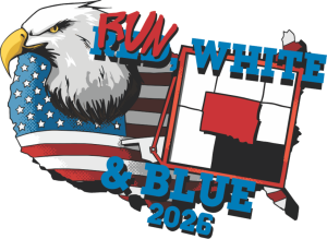 Run White and Blue 5k logo