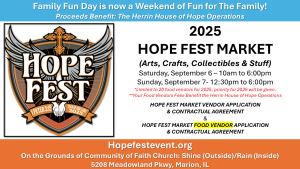 Hope Fest Market VENDOR & FOOD VENDOR Application & Contractual Agreement homepage