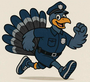 Gainesville's Thanksgiving Day Cops & Gobblers 5K logo