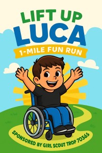 Lift Up Luca 1-mile Fun Run logo