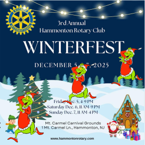 Hammonton Rotary's Galloping Grinch's 5K logo