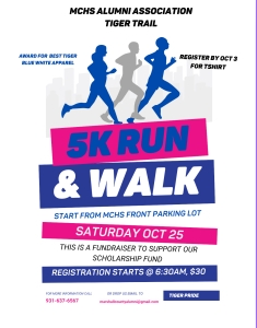 Marshall County Alumni Association 5k logo