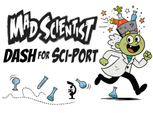 Mad Scientist Dash for Sci-Port logo