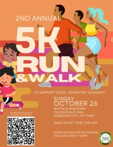 Excel Adventist Academy’s 5K Walk/Run Fundraiser logo
