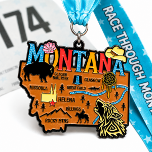 Race Through Montana 1M, 5K, 10K, 13.1, 26.2 logo