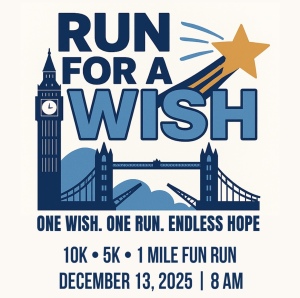 Run for a Wish 10k 5k 1mile fun run logo