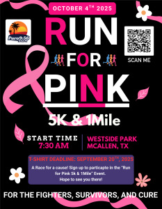 Run for Pink 5K & 1 Mile logo