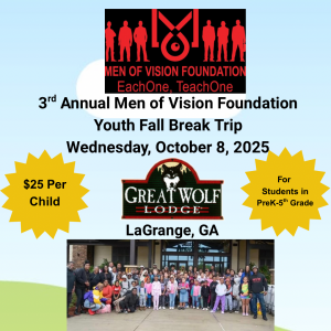 3rd Annual Men of Vision Foundation Youth Fall Break Trip homepage