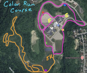 TJHS Color Fun Run/Walk logo