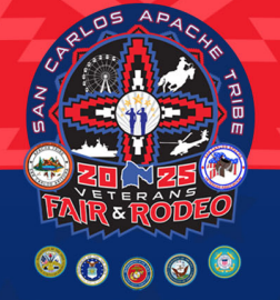 San Carlos Apache Tribe Veterans Fair and Rodeo 8K & 1 Mile logo