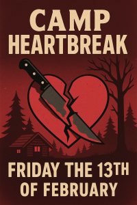 Camp Heartbreak – Friday the 13th of February -After Dark  5K. 10K Half Marathon logo