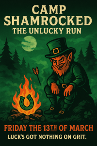 Camp Shamrocked: The  Friday the 13th  After Dark - 5K. 10K. Half Marathon homepage