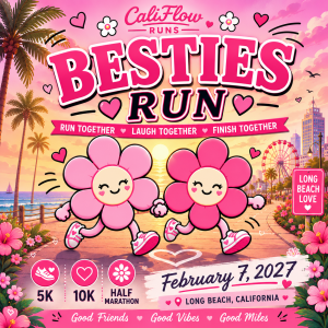 Besties Run 5K. 10K. Half Marathon , & Kids Dash logo