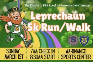 Elizabeth PBA #4 Leprechaun 5k Run/Walk home