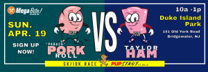 PORK ROLL VS TAYLOR HAM 5K/10K & 1.5K PUP STRUT logo