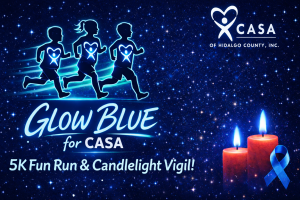 Glow Blue for CASA 15th Annual 5k Fun Run/Walk logo