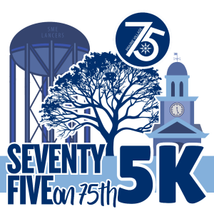 Prairie Village 75 on 75th 5K logo