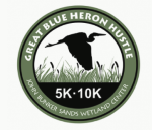 GREAT BLUE HERON HUSTLE 5K/10K & 1M FUN RUN logo