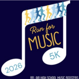 Run for Music hosted by Bel Air High School Music Boosters logo