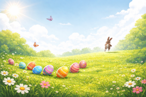 Medved's Eggcellent Adventure (A Harrier Game) logo