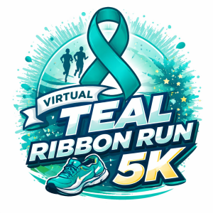Virtual Teal Ribbon Run logo