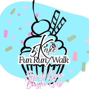 Flip N Cheer Booster Club 5Kake Fun Run/Walk logo