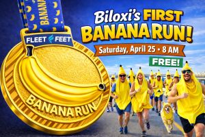 Biloxi's First Banana Bridge Run logo