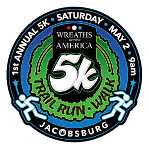 1st Annual 5K Trail Run/Walk at Jacobsburg State Park -Benefits Wreaths Across America logo