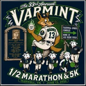 The 33rd Annual Varmint Half Marathon & 5K logo