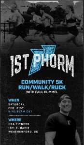 1st Phorm Community 5k Run/Walk/Ruck home