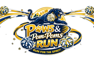 Paws & Pom‑Poms Run logo