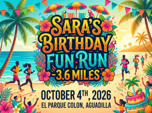 Sara’s 3.6m Birthday Fun Run logo